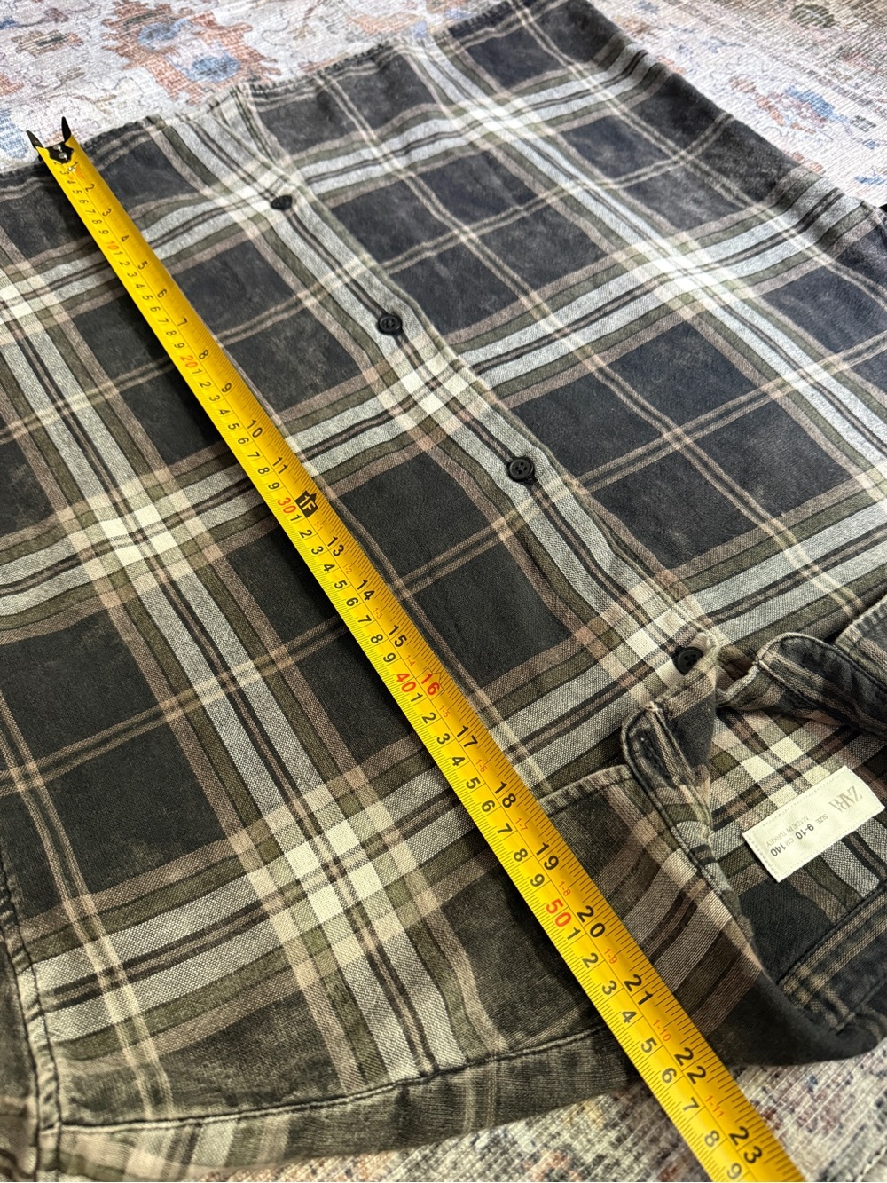 ZARA Boy's cotton shirt, double-layered fabric, with a washed-effect finish. - Picture 4 of 8
